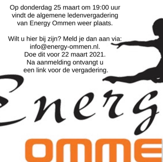 25 maart 2021: Algemene ledenvergadering Energy Ommen